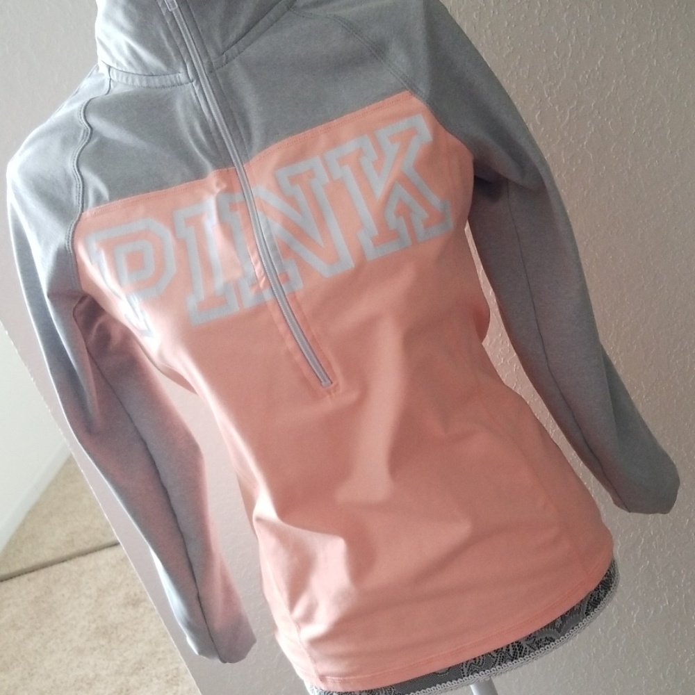 Pink coral zip up